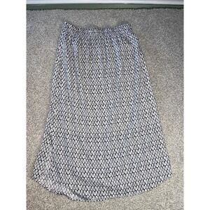 Loft Womens Maxi Skirt Black White Womens Sz‎ M